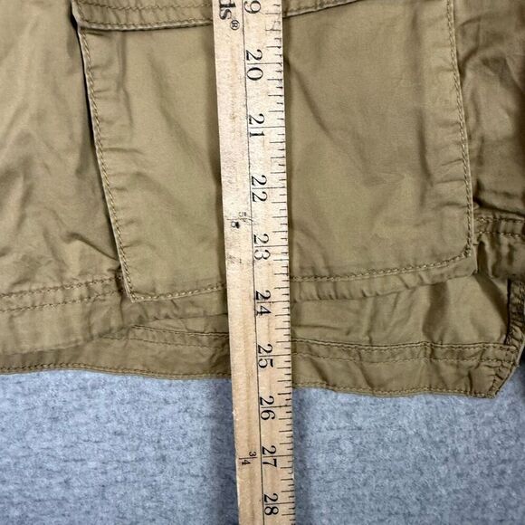 Eddie Bauer Women's Large Tan Button Down Utility Jacket Pockets 100% Cotton - Picture 7 of 7